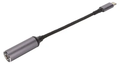 Obrázek produktu pro Napájecí kabel DC 5,5 mm × 1,7 mm na Type-C, samice–samec, 100 W, PD, s identifikačním čipem pro telefony a tablety