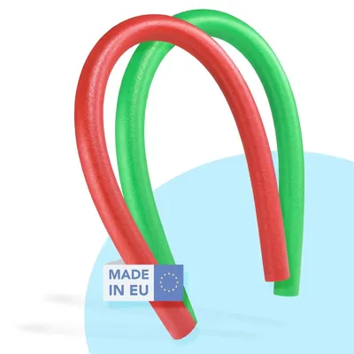 Weko Fun 2 Schwimmnudel Rot, Grün, Made in EU. Poolnudel für Wassergymnastik und Schwimmen.