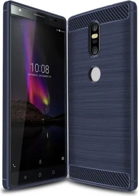 Produktbild von Schutzhülle Handyhülle für Lenovo Phab2 Plus Case Cover Carbon Optik Blau