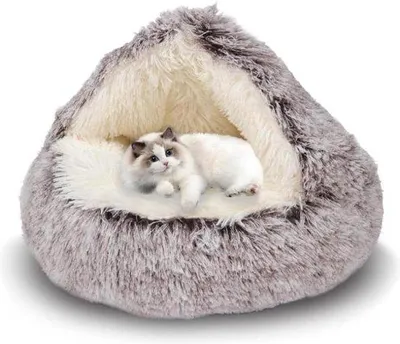 Immagine prodotto di Cuccia morbida a conchiglia per cani, 60 cm, lavabile, con interno in peluche