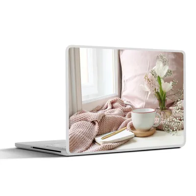Produktbild von MuchoWow® Laptop Aufkleber Sticker Cover Stillleben - Frühling - Blumen 32.5x23.5 cm - Sticker für Laptop - Selbstklebend