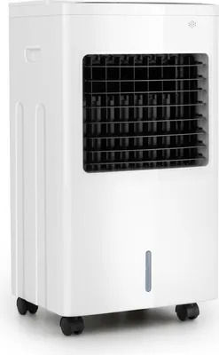Produktbild von OneConcept Luftkühler mit Wasserkühlung, 3-in-1 Raumkühler, Luftbefeuchter & Ventilator, Mobile Klimageräte, Luftkühler mit 4 Kühlakkus, 3 Modi & Timer, 75 W Air Cooler mit 400 m³/h Luftstrom