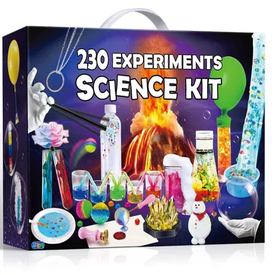 Produktbild von Experimentierkasten Wissenschaftsset Chemiebaukasten - 230 Experimente - Anleitung in Farbe - Für Kinder