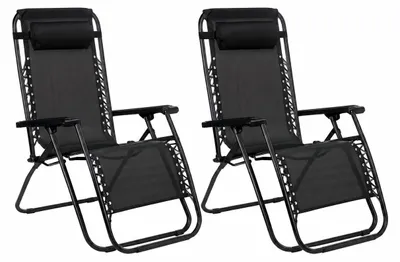 Produktbild von Kinzo Klappstuhl Set 2 Stück – Campingstuhl – Gartenliege – Sonnenliege – Liegestuhl Klappbar – Anglerstuhl – Faltstuhl – Relaxliege – Campingstuhl Faltbar – Campingmöbel – 93x67x107 cm