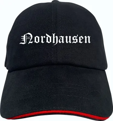 Produktbild von Nordhausen Cappy - Altdeutsch bedruckt - Schirmmütze - Schwarz-Rotes Cap OneSize-SchwarzRot