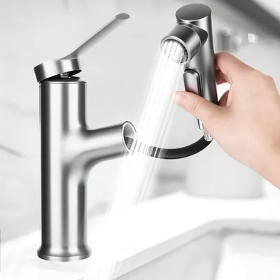 Obrázek produktu pro Omgoods – Baterie do koupelny s výsuvnou sprchovou hlavicí