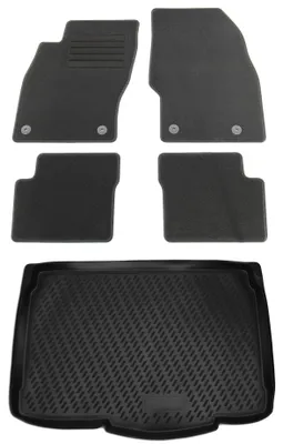 Produktbild von Gummi-Kofferraumwanne + Fußmatten Set für Opel Corsa E, Bj. 1/2015-
