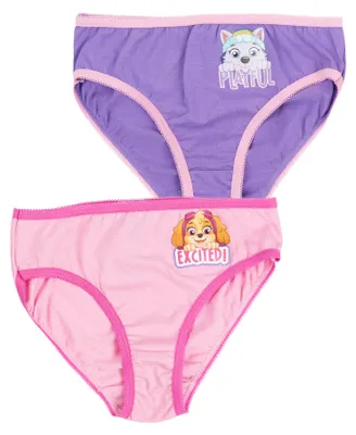 Produktbild von Paw Patrol Unterhose für Mädchen Kinder Panty Slip Unterwäsche Lila/Rosa (2er Pack) 122-128