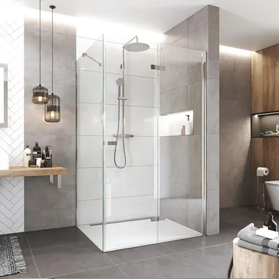 Obrázek produktu pro Mereo Sprchový kout, Novea, obdélník, zalamovací, 120x90 cm, chrom ALU, sklo Čiré, dveře pravé a pevný díl - CK12843ZP