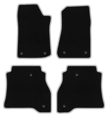 Produktbild von Fußmatten Automatten Velours Schwarz/Silber für Jeep Gladiator 2019- Set 4-tlg