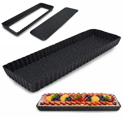 Zdjęcie produktu dla Blacha do Pieczenia Ciasta Prostokątna Forma Non-Stick Stal Węglowa 35x11cm
