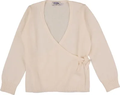 Produktbild von Ecrufarbener Pullover mit Bindeband
