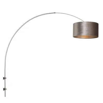 Produktbild von Steinhauer Wandleuchte Sparkled Light 1-flammig Gebürsteter Stahl / Samtsilber 160x30cm
