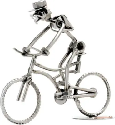 Immagine prodotto di Figurina in metallo di una mountain bike – Pezzo unico realizzato a mano