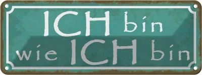 Produktbild von vianmo Blechschild 10x27 cm ich bin wie Dekoration Spruch Zitat