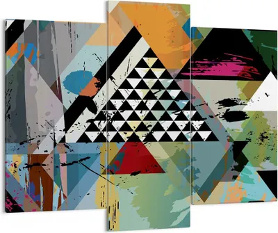 Produktbild von Bild auf Leinwand - Leinwandbild - Abstraktion modern - 130x100cm - Wand Bild - Wanddeko - Leinwanddruck - Bilder - Kunstdruck - Wanddekoration - Leinwand bilder - Wandkunst - CB130x100-3610