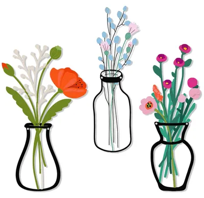 3er-Set Metallblumen, bunte Wanddekoration, 30 cm