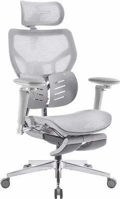 Produktbild von X700 Ergonomischer Bürostuhl Mit GlideTrack-Lendenstütze, 6D-Armlehnen, 4D-Kopfstütze, Sitzgleitfläche & Fußstütze – Intelligenter Komfort für Arbeit, Studium & Gaming (Hellgrau)