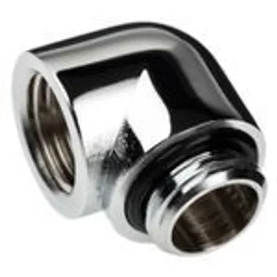 Obrázok produktu pre Adaptér Alphacool 90 stupňov G1/4 palca samec na G1/4 palca samica - chróm