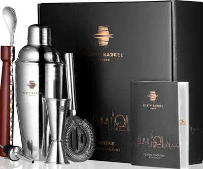Cocktailshakerset Mayfair, 8-teilig, Edelstahl, 700 ml, in Geschenkbox
