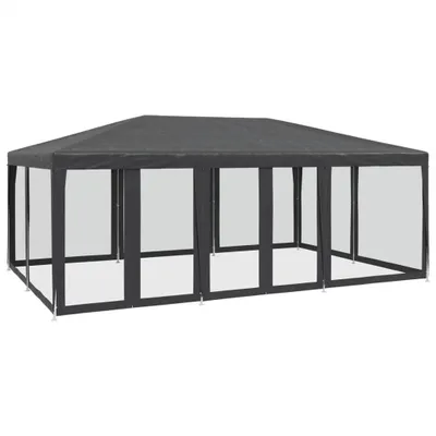 Immagine prodotto di vidaXL Tenda per feste con 10 pannelli laterali in rete antracite 6x4 m HDPE