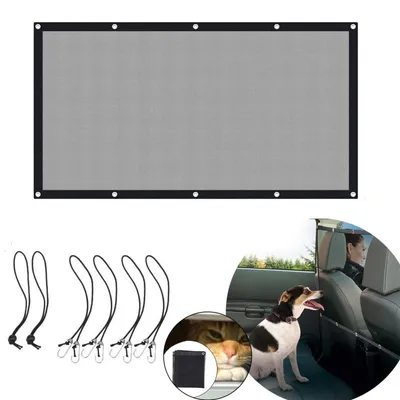 Produktbild von Hunde-Autosicherheitsnetz 115 x 62 cm – Hundegitter Auto – Trennnetz für Hunde im Auto – Sicherheitsnetz für Rücksitz & Kofferraum – Haustierschutz