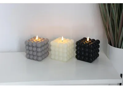 Produktbild von 12x BURI LED Bubble Kerze Elektrische Teelichter Flackernd Tischdekoration Timer