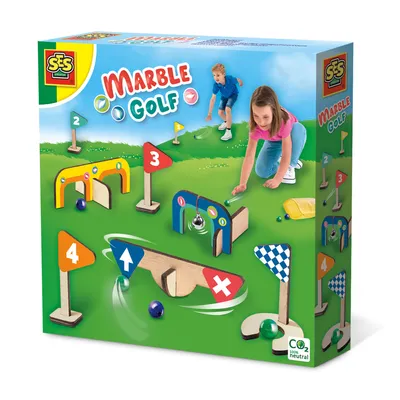Obrázek produktu pro Párty hra - Golf s míčky a dřevěné minigolfové hřiště