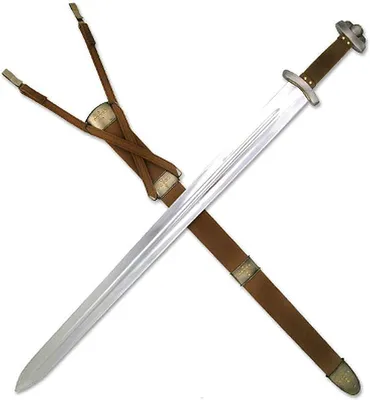 Immagine prodotto di Spada vichinga in vero metallo con cintura e fodero 9SM7-290 100% fatta a mano a Toledo Spagna con fodero Decorativa per il Medioevo