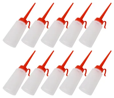 Immagine prodotto di 10 dispenser in plastica a doppio ago per bottiglie di olio, con punta lunga