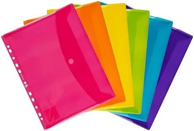 Produktbild von Oxford Dokumenten-Mappen A4, Taschen mit Klett-Verschluss, zum Abheften, sortiert, 6er Pack, 400099574, mehrfarbig