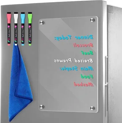 Obrázok produktu pre Magnetická nástenná kalendárna tabuľa – 20 x 30 cm – priehľadný akryl – kuchynský plánovač