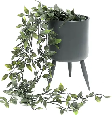 Obrázek produktu pro DanDiBo Květináč s nožičkami Květináč s nožičkami Květináč kovový šedý 23 cm 96260 M Moderní stojan na rostliny