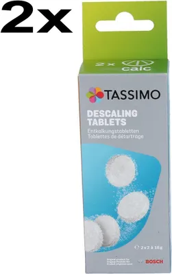 Produktbild von 2x 4Stk Entkalkungstabletten TASSIMO ORIGINAL Bosch Siemens 311909 00311909 Entkalkungstabs Anti Kalk Kapselautomat Kaffeeautomat Kaffeemaschine
