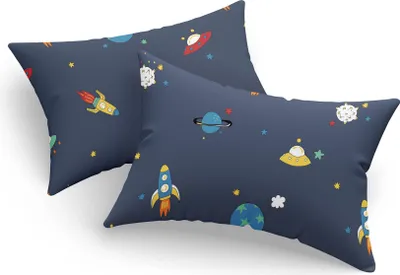 Produktbild von L'Essentiel Linge de Maison, Uzay - Dark Blue, Kissenbezug-Set (2 Stück), Dunkelblau, 65 % BAUMWOLLE / 35 % POLYESTER, 50 x 70 cm