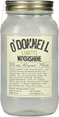 Produktbild von O'Donnell Moonshine LIMETTE Likör 20% Vol. 0,7l