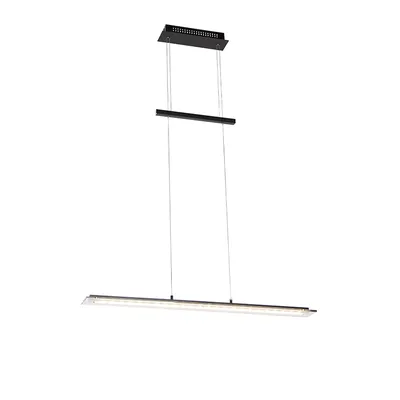 Produktbild von Honsel - Design Hängelampe I Pendellampe I Puristische Pendelleuchte schwarz 88 cm inkl. LED 3 Stufen dimmbar - Cavolo Dimmer I Dimmbar - Glas Länglich I Rechteckig - I (nicht austauschbare) LED