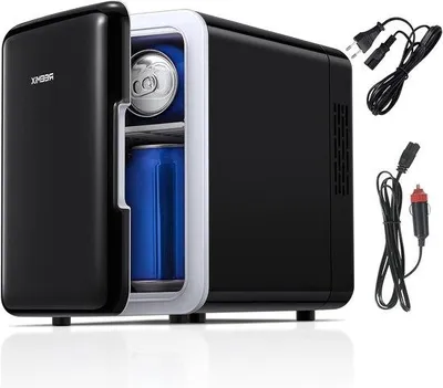 Obrázek produktu pro Přenosné 6L mini lednice na nápoje, potraviny a kosmetiky, ideální pro domácnost, kancelář a auto