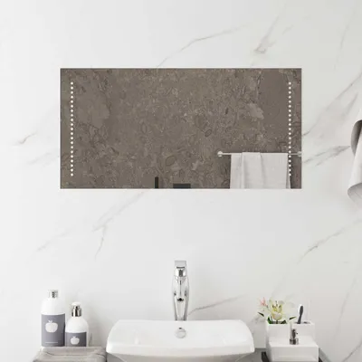 Zdjęcie produktu dla Lustro łazienkowe LED przezroczysty 80 x 40 cm szkło hartowane
