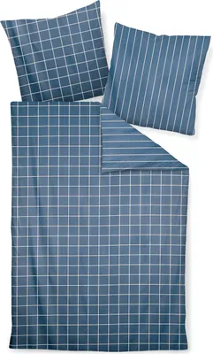 Produktbild von Janine Design Mako-Satin Bettwäsche-Garnitur modernclassic 39025 Farbe atlantik Größe 155x220 + 80x80cm