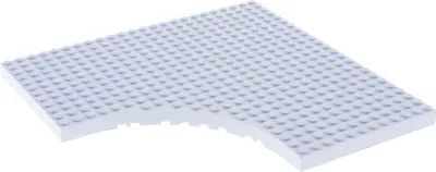 Produktbild von 1x Lego Bau Platte modifiziert 24x24x1 hell violett Ausschnitt rund 12x12x1 6161