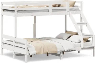 Obrázek produktu pro vidaXL Patrová postel 90x200/140x200 cm bílá z borovicového masivu
