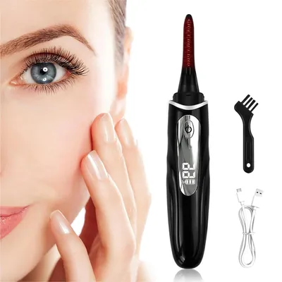 Produktbild von Beheizte Wimpernzange & Elektrischer Wimperncurler – 4-Stufen Temperaturregelung mit Smart Display, USB wiederaufladbar