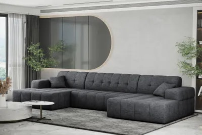 Produktbild von Wohnlandschaft Sofa U-Form NANCY in Stoff Perfekt Harmony Anthrazit