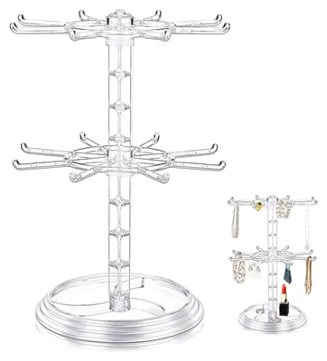 Produktbild von Solidchoice – Drehbarer Schmuckständer mit 2 Halterungen für Schmuck