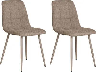 Obrázek produktu pro Látková jídelní židle House Collection Gara šedohnědá - 2 kusy