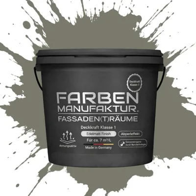 Produktbild von Farben Manufaktur Silikonharz-Fassadenfarbe – Moosgrau RAL 7003 – 5 L