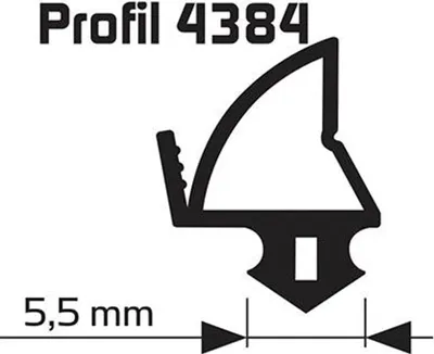 Produktbild von Renov.-Dichtung sw Profil25m, 4384 f. KF-Fenster u.Türen Silikon