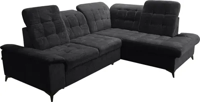 Produktbild von Robin Inspire Ecksofa Mit Schlaffunktion Bettkasten L Form Sofa Eckcouch Schlafcouch Freistehend Verstellbare Sitztiefe Rückenhöhe Neo 268 x 210 x 90 cm Rechts Schwarz