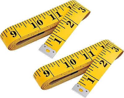 Produktbild von 2 Schneidermaßbänder, 300 cm/120 Zoll, Doppelseitiges Maßband, Weiches und Langes Bandmaß für Schneider
